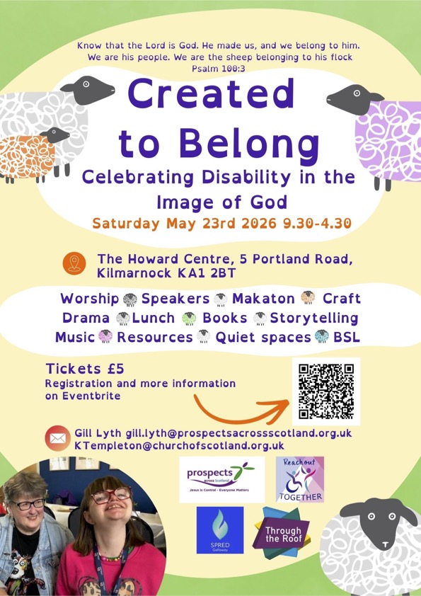 Created to Belong. Celebrating Diversity in the Image of God. Saturday May 23rd 2026 9.30 to 4.30. The Howard Centre