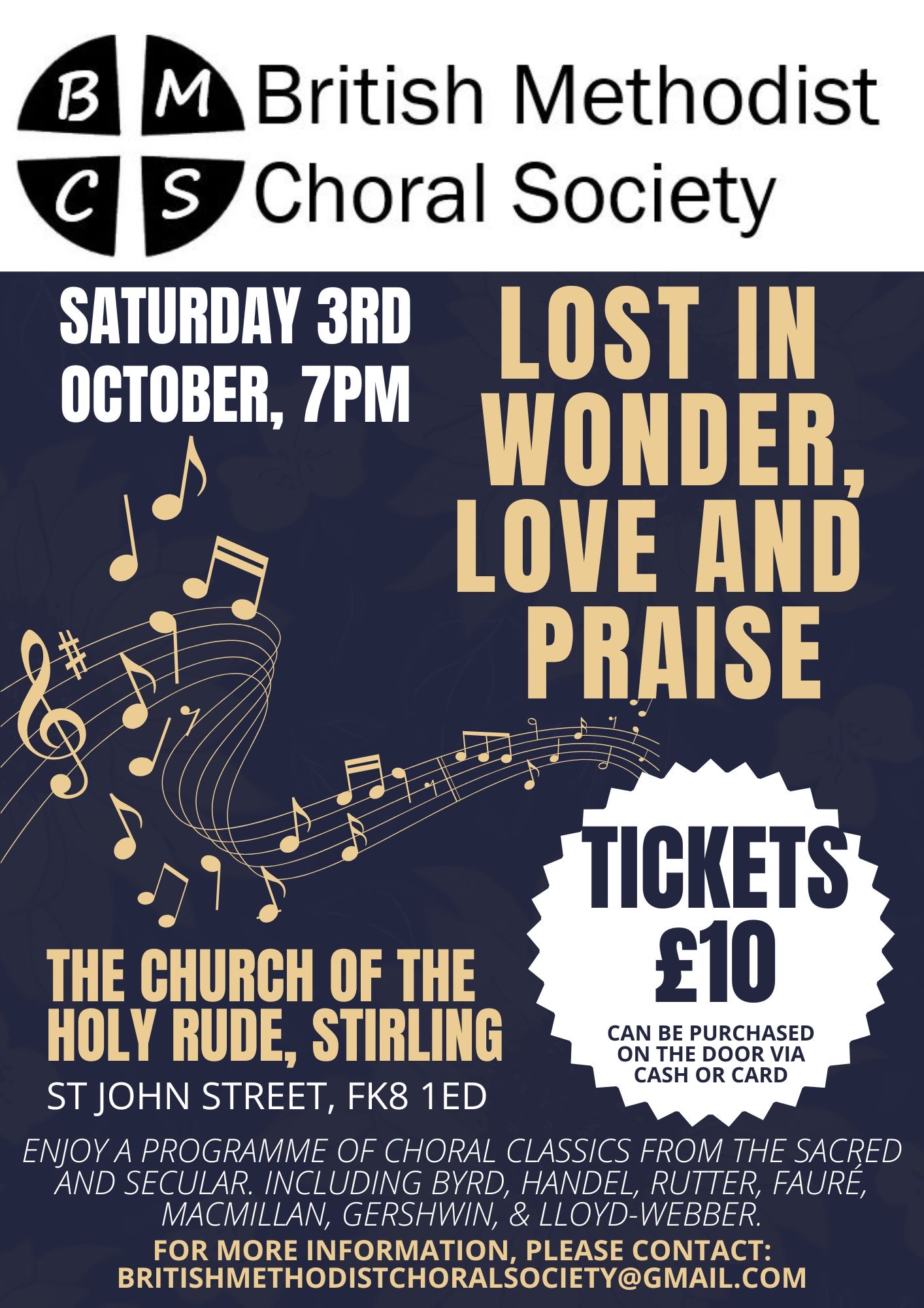 British Methodist Chorla Society Concert